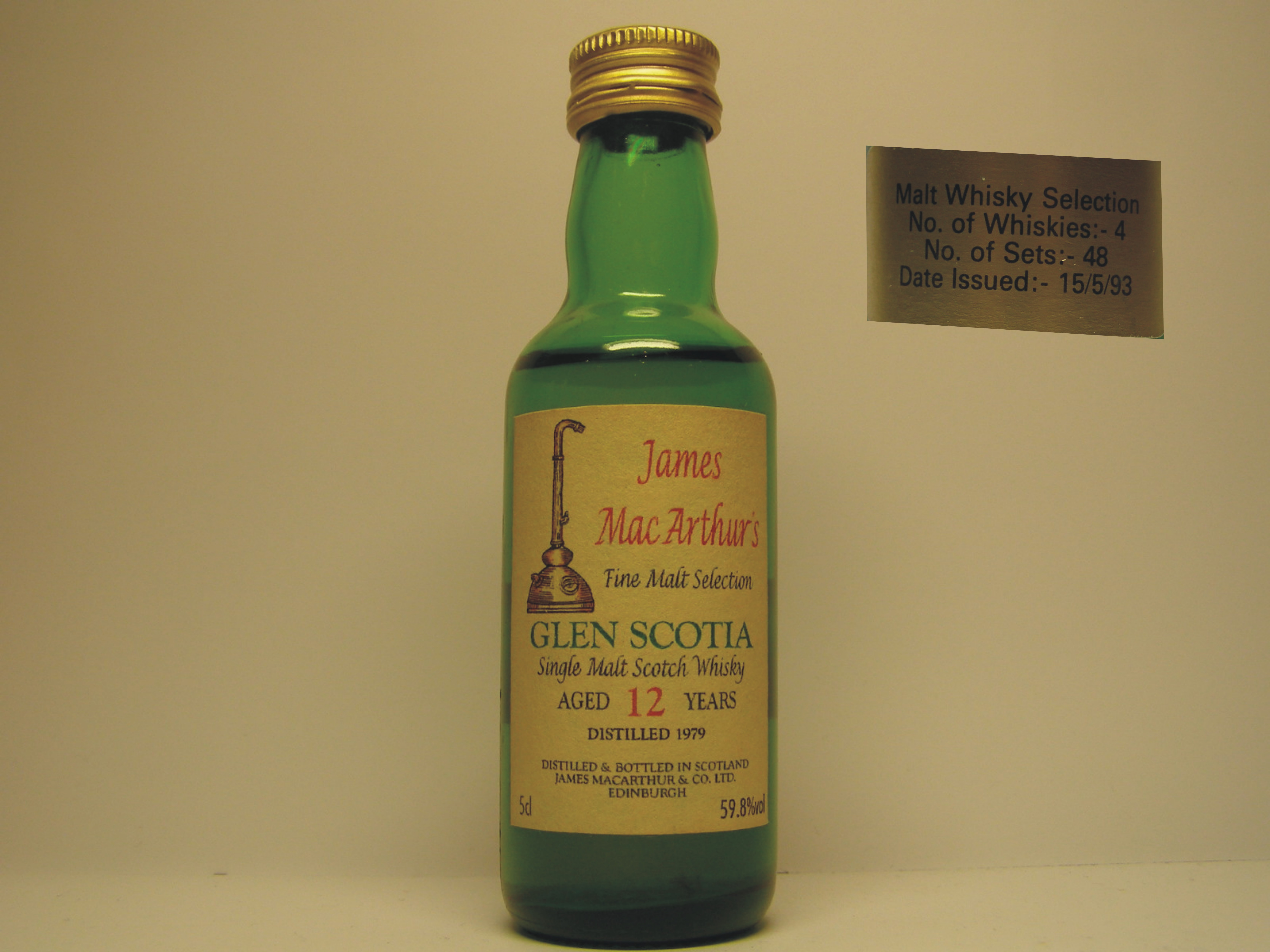 SMSW 12yo 1979 "James MacArthur´s" 5cl 59,8%vol